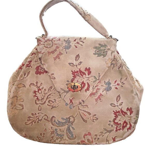 Stylecraft of Miami Tapestry Large Purse Handbag Floral Design - Picture 1 of 8